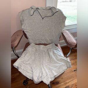 Danskin Light Gray Sleeveless Top & Shorts Set